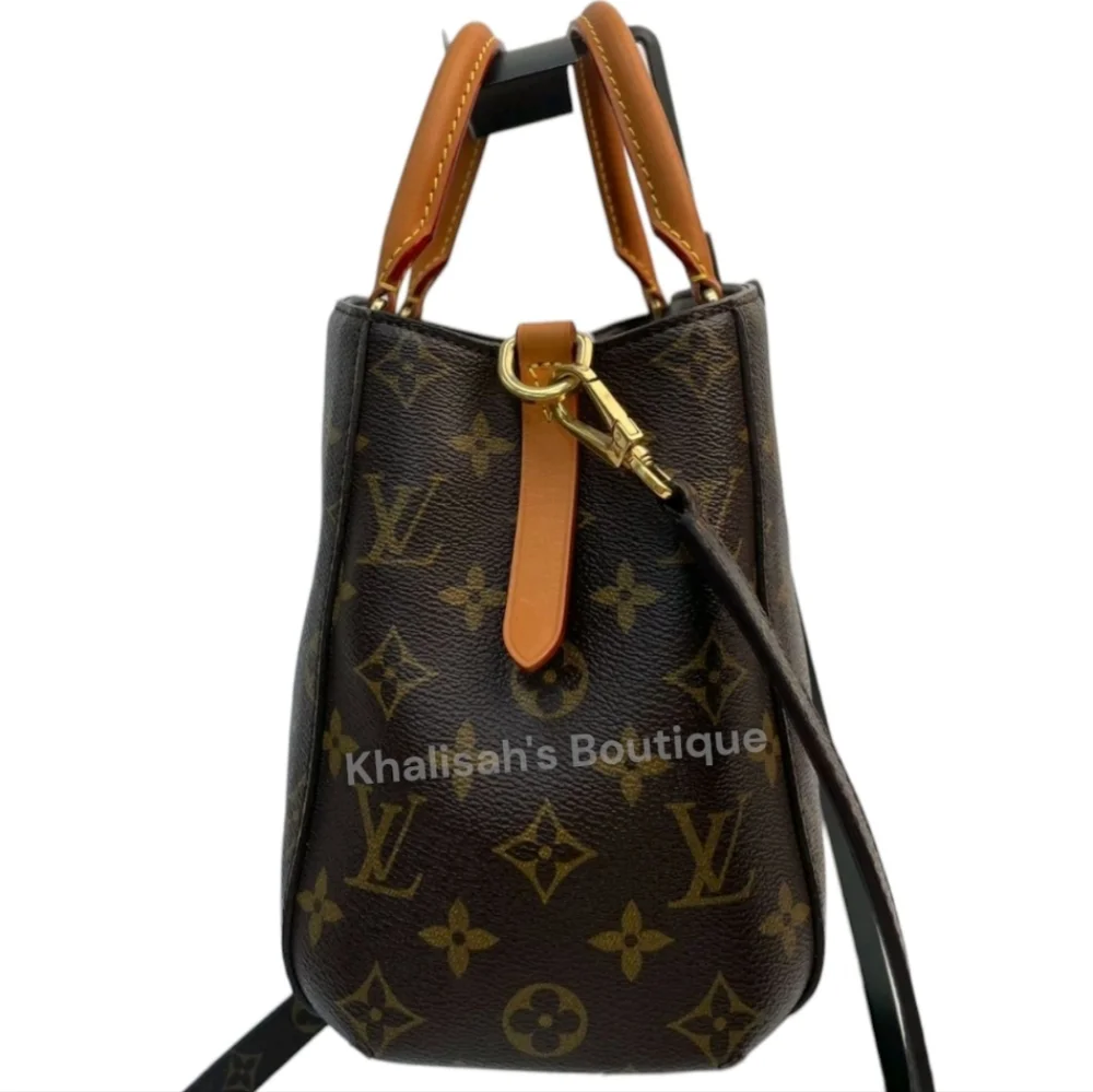 Like New! AUTHENTICATED Louis Vuitton Montaigne Top Hand Bag Brown Canvas LV - Picture 7 of 16